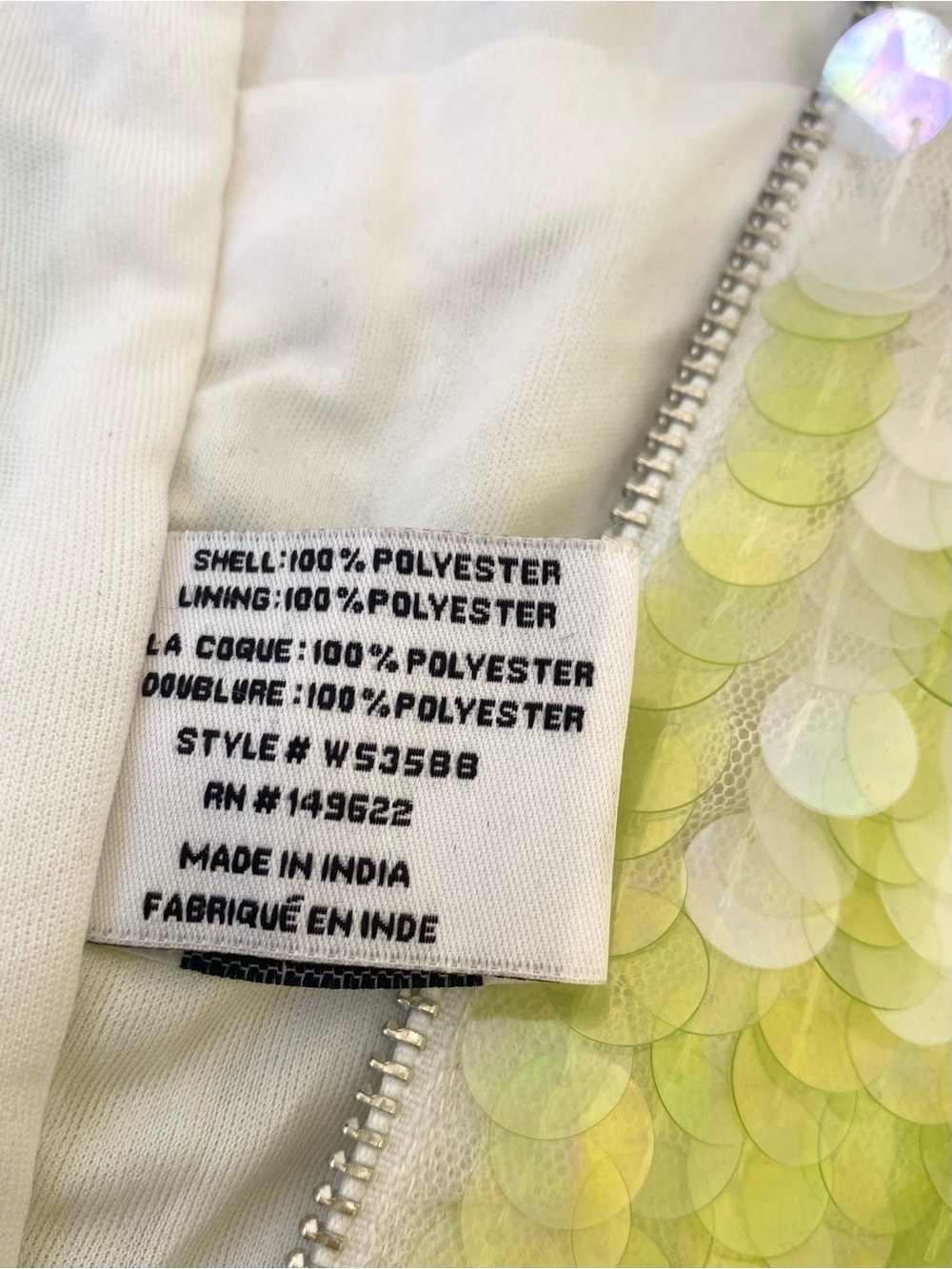 Walter Baker NWT Ombré Sequin Sloane Crop Top in Lime Size M - Picture 8 of 10